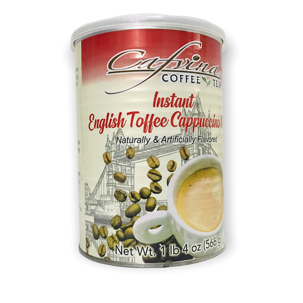 Cà Phê Hoà Tan Cappucino vị Anh 3in1 - Instant English Toffee Cappucino Mix - 566gr/hộp - Cà phê Capuccino  cao cấp nhập khẩu từ Mỹ